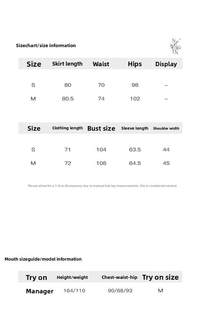 Spring French gentle and beautiful top double-layer color matching skirt fashion suit