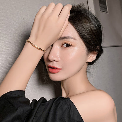 Metal bamboo bamboo bracelet cold wind simple jewelry Korean version trend jewelry women's bracelet