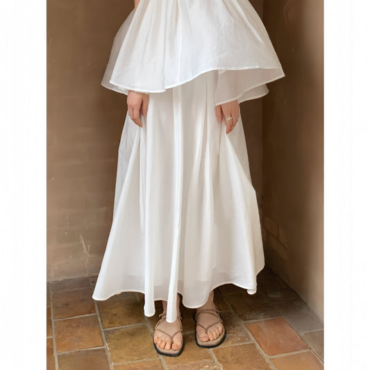 Fairy light Tencel drape high waist a word skirt