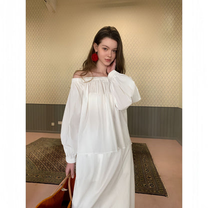 Off-Shoulder Bubble Sleeve Top