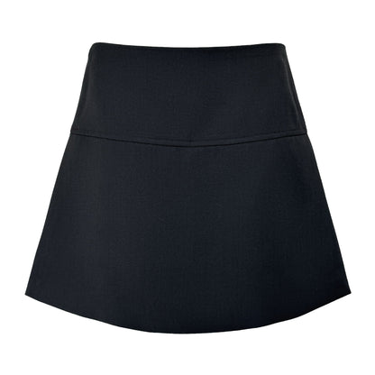 Side split fake two A-word hip skirt pants women's spring high waist thin fart curtain suit skirt