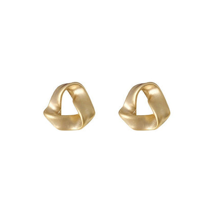Premium sense metal mosquito coil disc loop earrings French ear clips can be worn without ear piercings, earrings are simple, fashionable and versatile