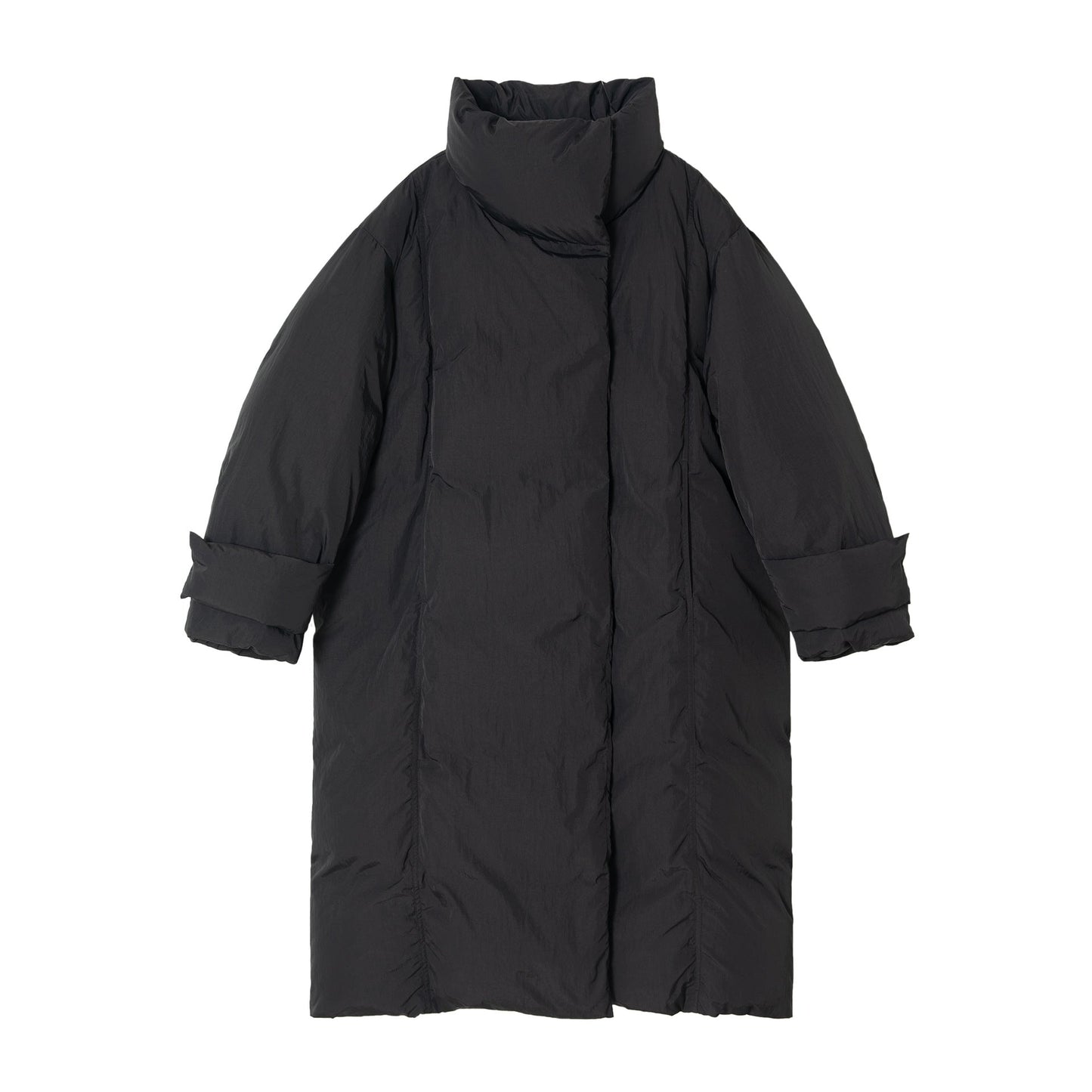 Winter new 90 white duck down stand-up collar lace-up matte matte texture down jacket