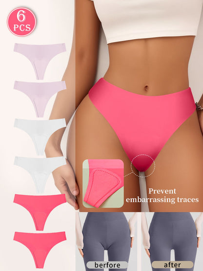 Ice silk seamless anti-embarrassment low-rise underwear sports yoga anti-embarrassment line underwear women's new models