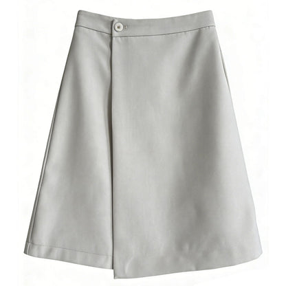 Design sense suit skirt 26 spring new a-shaped skirt thin asymmetrical small skirt