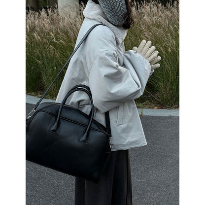 Silhouette casual lapel lamb wool warm coat women's winter new loose versatile jacket