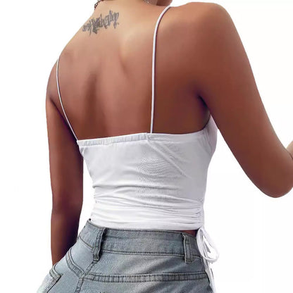 V-Neck Drawstring Cami Top