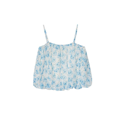 Small fresh and sweet, age-reducing loose slimming floral bandeau suspender