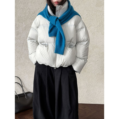 Korean version stand-up collar puff down jacket for women