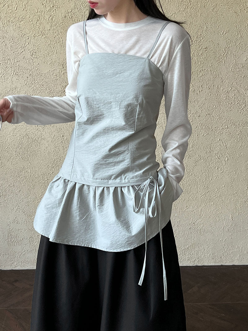 Korean versatile lace suspender vest skirt women's summer new slim-fitting and thin inner bottoming shirt