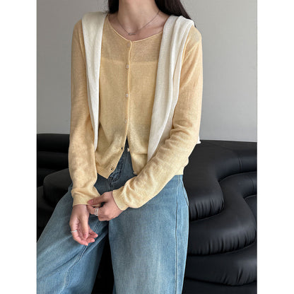 Heavy Industry 100 wool gentle wind soft waxy knitted cardigan women's spring lazy wind sweater
