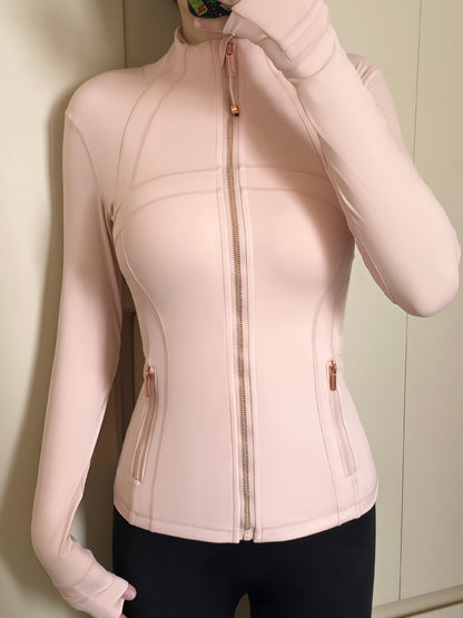 Yoga Jacket Women Long Sleeve Zip-Up Breathable Sports Fitness Top