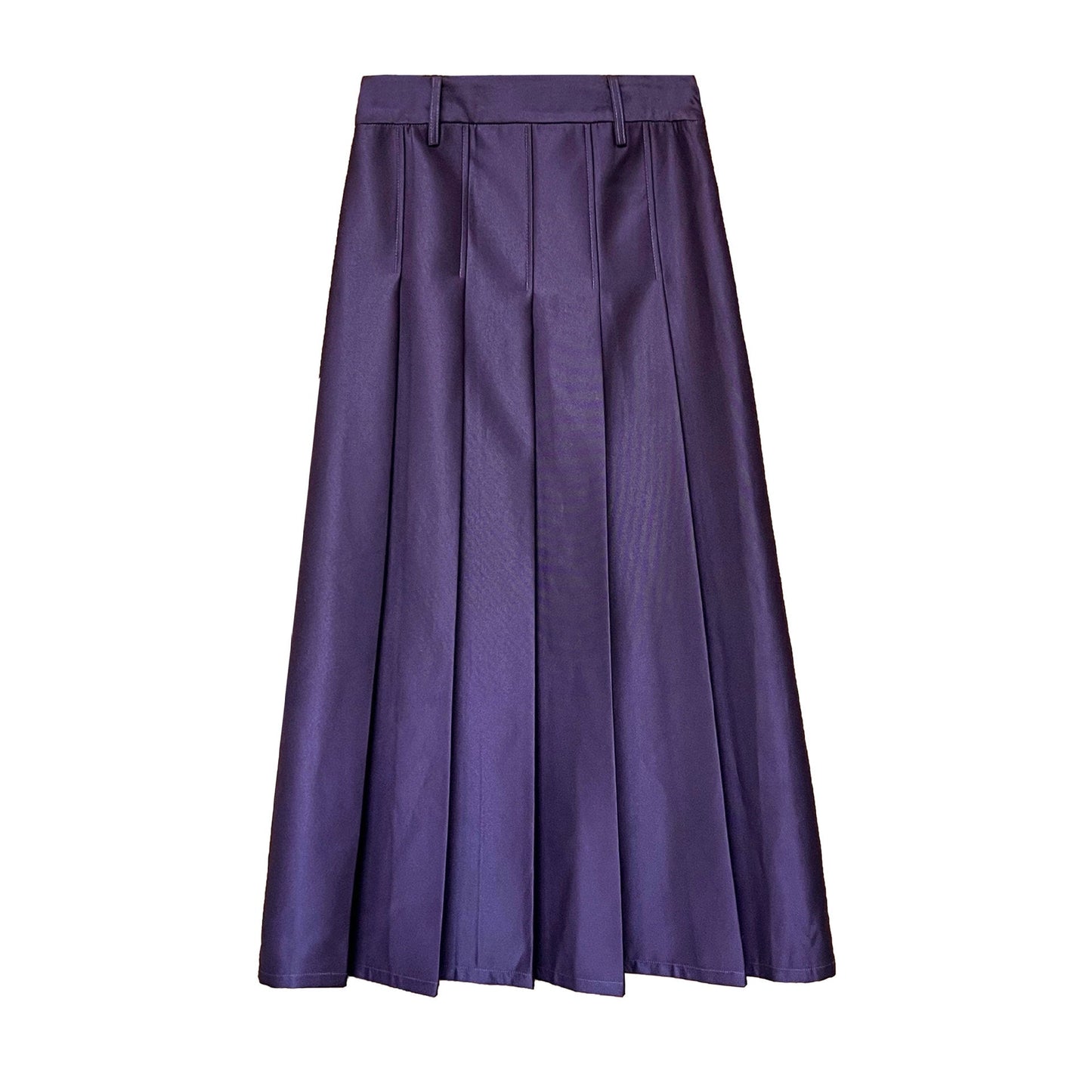 Purple high-end pleated skirt spring