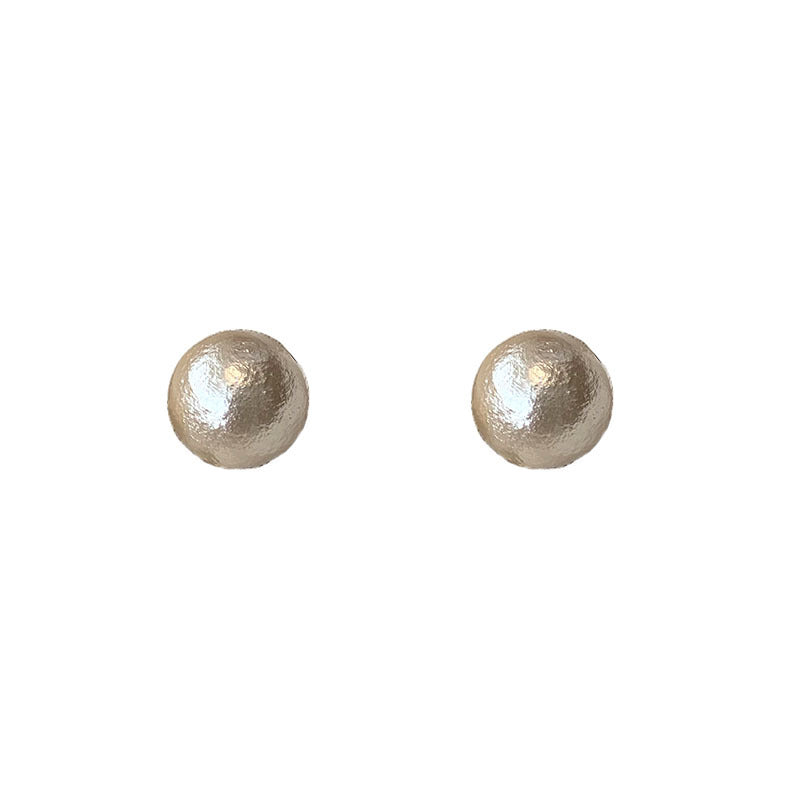Earrings big pearl stud earrings women's spring