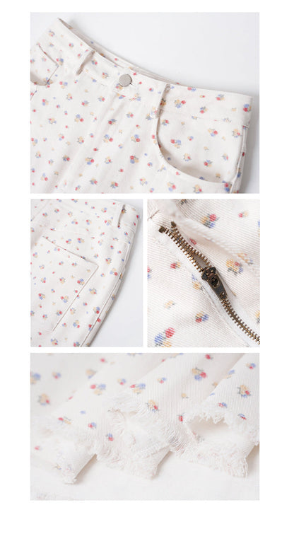 Sweet age-reducing floral fishtail hip skirt