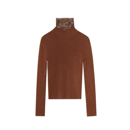 Half-height crew neck sweater