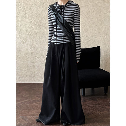 New drape trouser legs casual floor pants