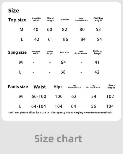 Stack in early autumn casual sports suit women's hooded sweater + suspender vest + wide-leg pants three-piece set