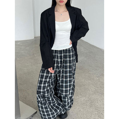 Korean simple bottom vest women's summer new shoulder strap adjustable chest pad gathering sling