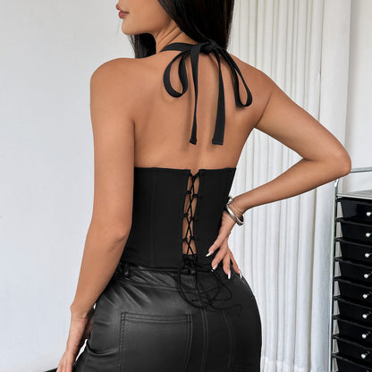 Lace Halter Bodysuit