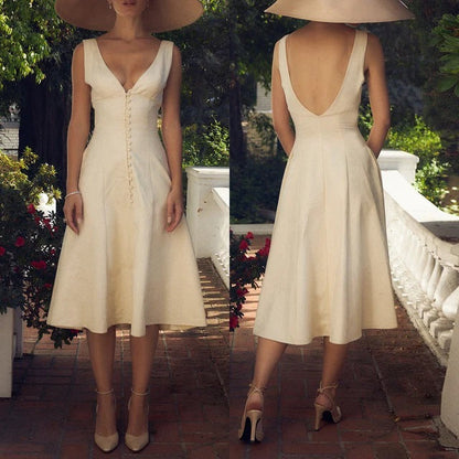 Fashion sexy V-neck medium and long dress waist slim temperament elegant dress Spice girl