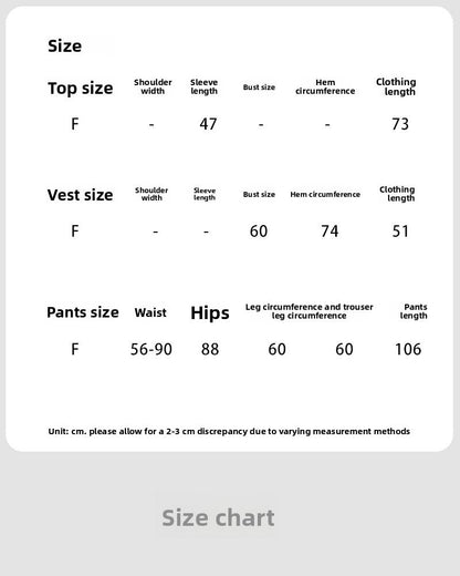French simple high-end sense 2025 women's autumn and winter new cardigan + vest + wide-leg pants three-piece set ss658