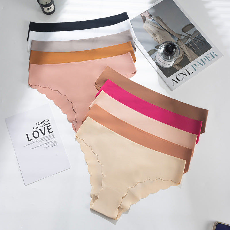 Traceless nylon moisture-absorbing breathable underwear can be cut at will, ice silk large size invisible briefs