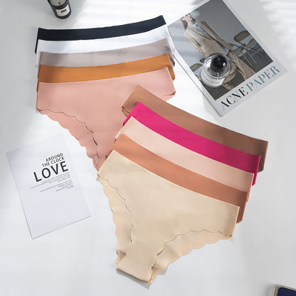 Traceless nylon moisture-absorbing breathable underwear can be cut at will, ice silk large size invisible briefs