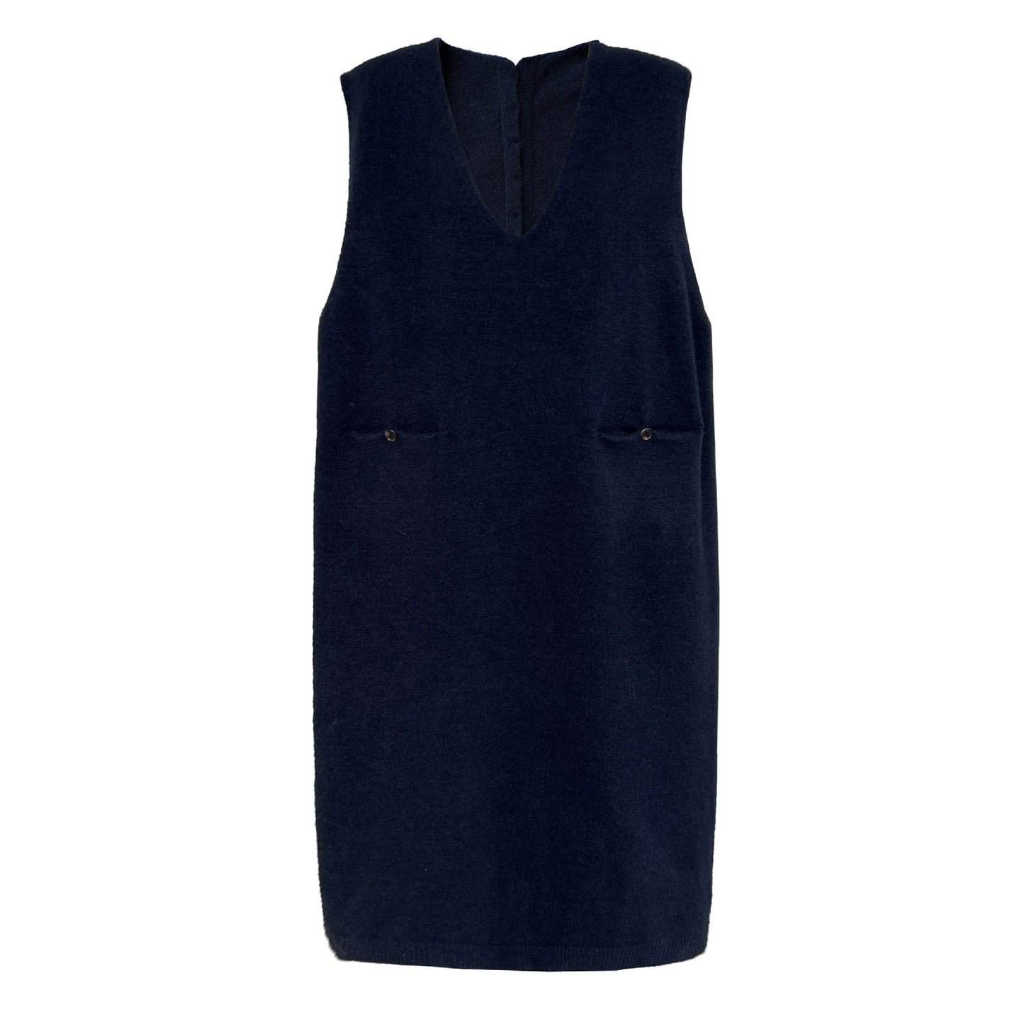 Korean design back button lazy knitted vest skirt women's autumn medium and long sweater skirt