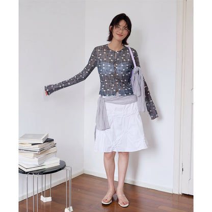 Fold on top of long-sleeved top