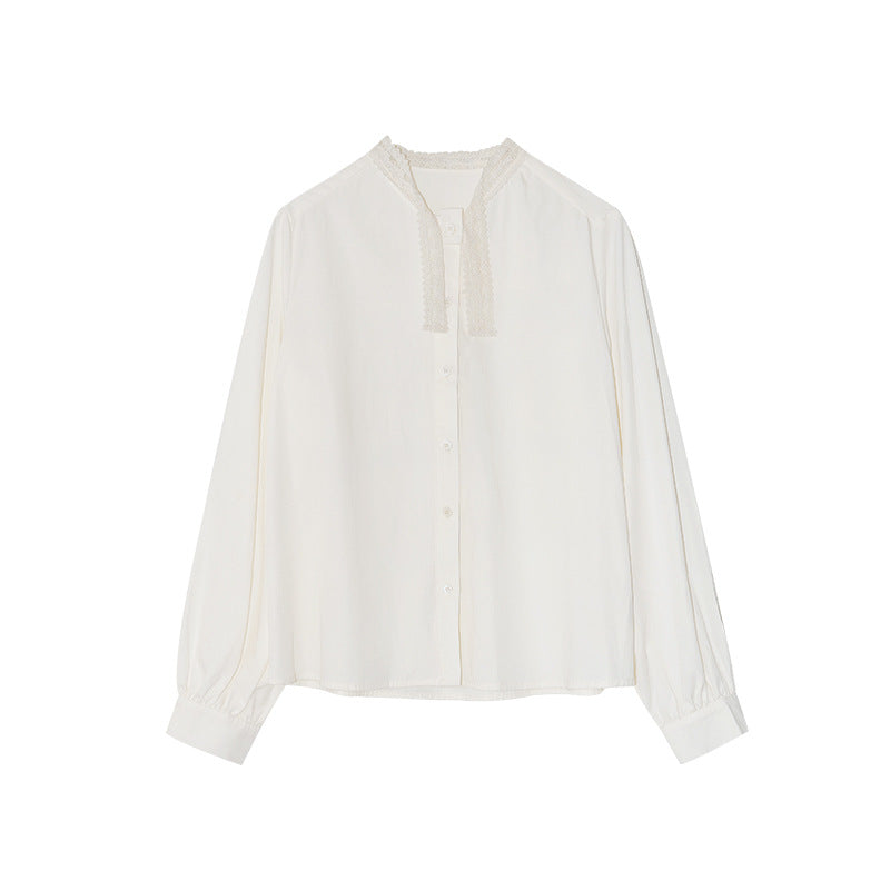 French Casual Loose Tencel Hemp Daily Versatile Long Sleeve Shirt Women