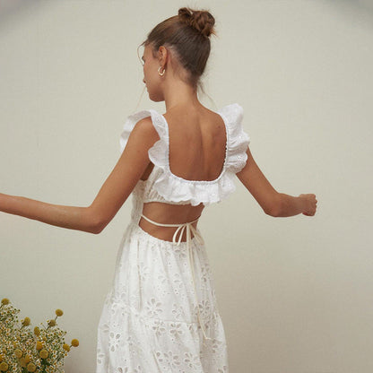 Embroidered Midi Dress
