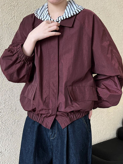 Spring new versatile loose short jacket women's design casual lapel jacket top