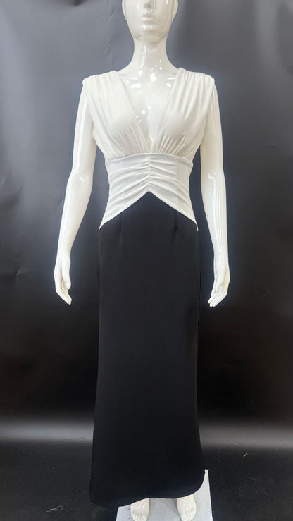 Women's new fashion strap dress women's slim holiday style splicing long dress evening dress