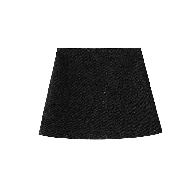 High-end and thin wool tweed skirt for women