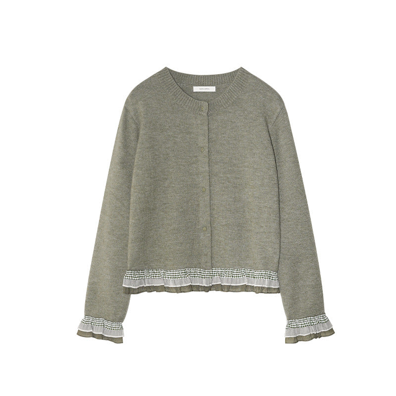 Sweet little soft crew neck sweater cardigan