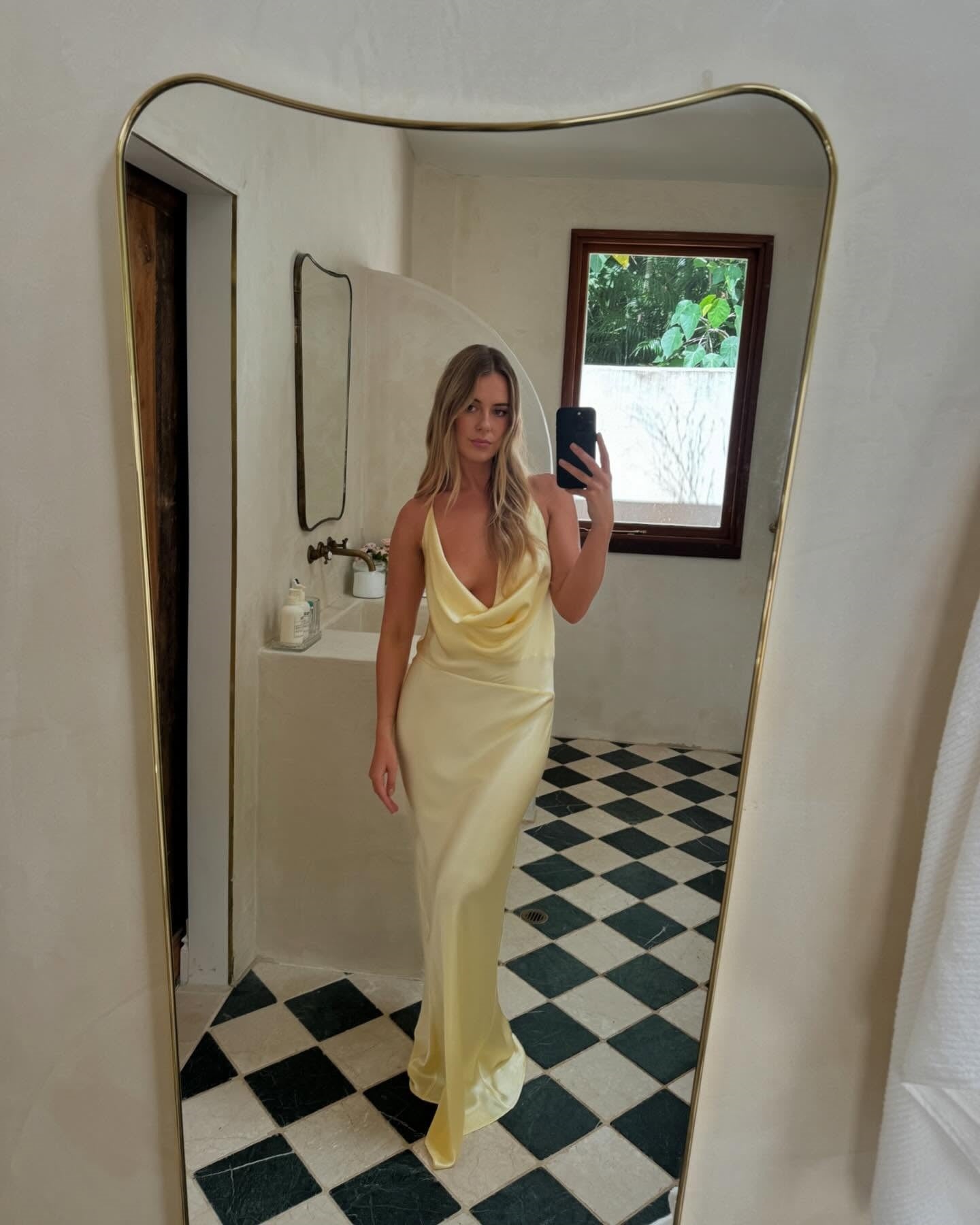 Stylish slim fitting hottie satin dress
