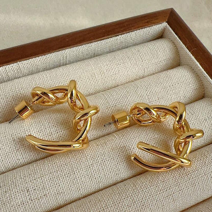 High-end versatile niche minimalist COS earrings cold style earrings