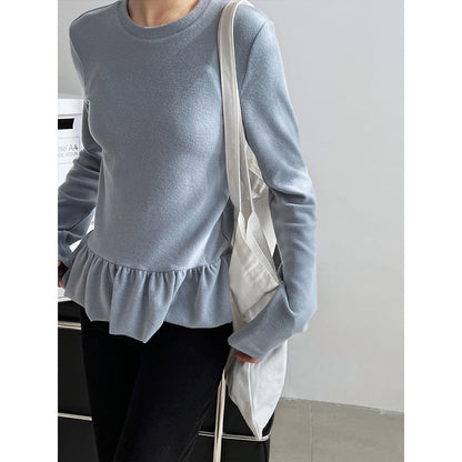Ballet skirt ruffle bottom T-shirt