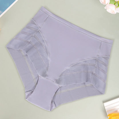 Multi-color combination for women's high-waisted underwear breathable invisible comfortable transparent sexy mesh women's briefs