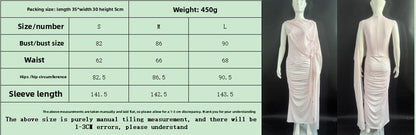New fashion shawl pleated gauze hip skirt slim fit sexy European and American dress