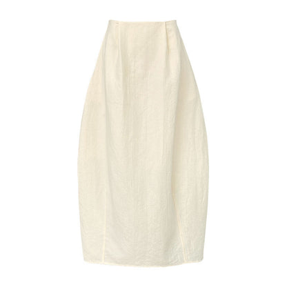 Cotton and linen lantern skirt~ design cocoon high waist skirt