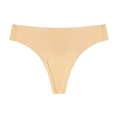 Ice silk seamless anti-embarrassment low-rise underwear sports yoga anti-embarrassment line underwear women's new models
