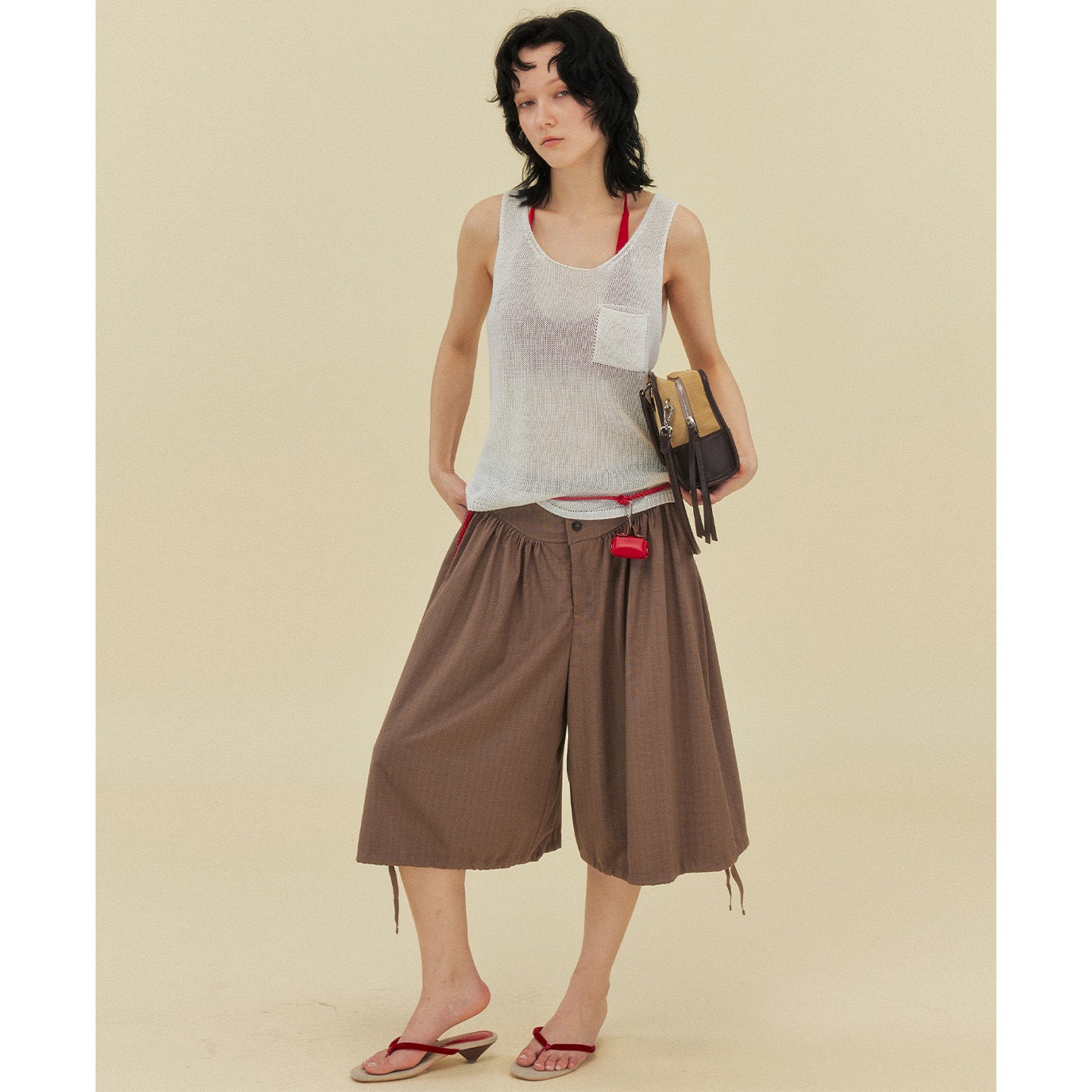 Classical pleated trousers bloomers casual pants