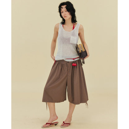Classical pleated trousers bloomers casual pants