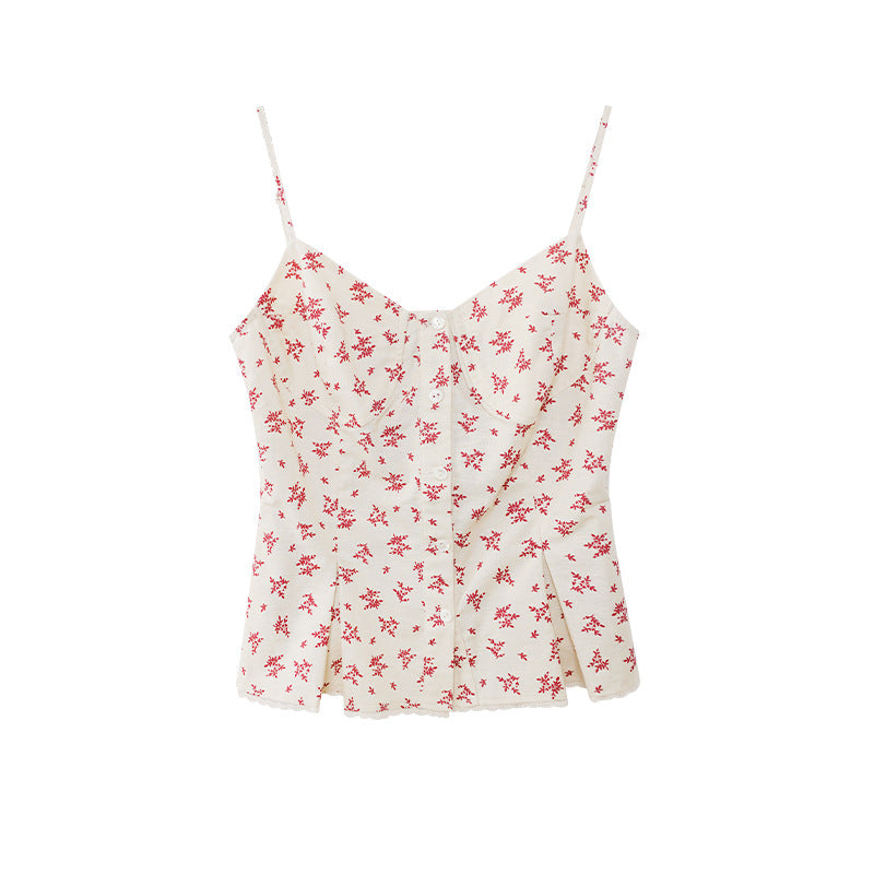 Design waist floral sling vest