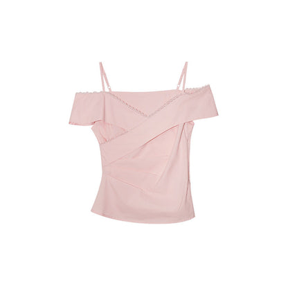 Short Sleeve Shirt Sexy Off-Shoulder Top