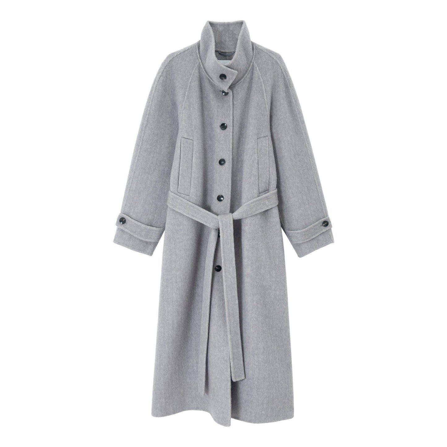 Winter commuter design stand-up collar double-breasted double-sided wool coat jacket