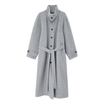 Winter commuter design stand-up collar double-breasted double-sided wool coat jacket
