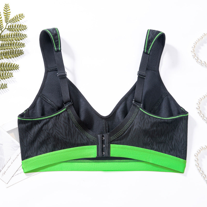 Fat mm enlarged large size sports underwear gathers large breasts and small upper support side collects women's underwear